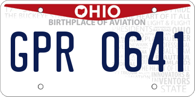 OH license plate GPR0641