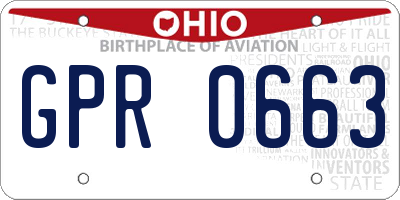OH license plate GPR0663