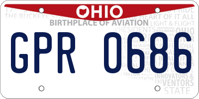 OH license plate GPR0686