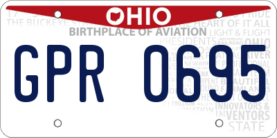 OH license plate GPR0695