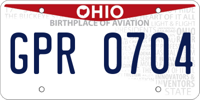 OH license plate GPR0704