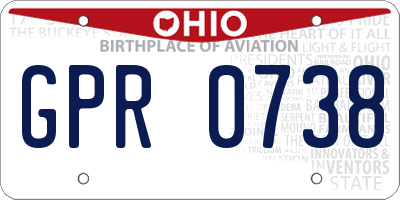 OH license plate GPR0738