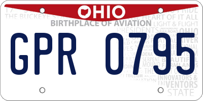 OH license plate GPR0795
