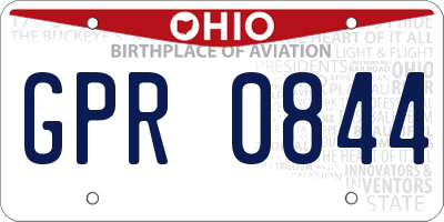 OH license plate GPR0844