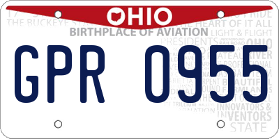 OH license plate GPR0955