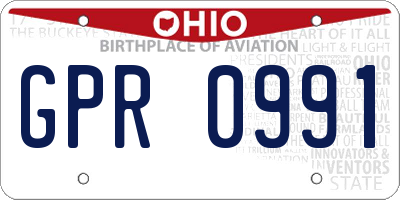 OH license plate GPR0991