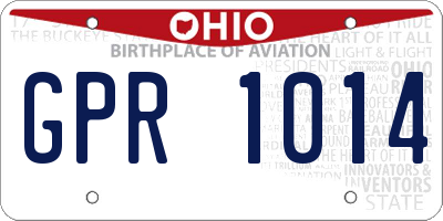 OH license plate GPR1014