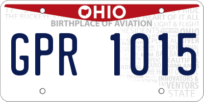 OH license plate GPR1015