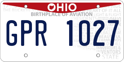 OH license plate GPR1027