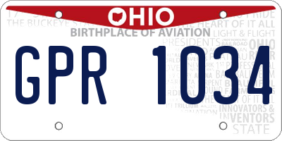 OH license plate GPR1034