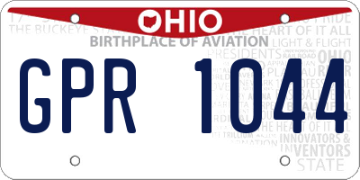 OH license plate GPR1044