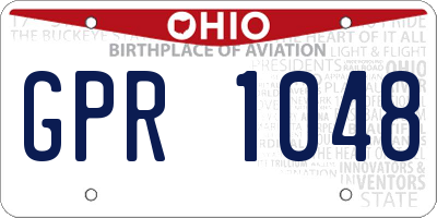 OH license plate GPR1048