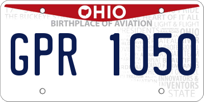 OH license plate GPR1050