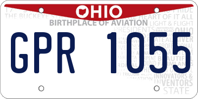 OH license plate GPR1055
