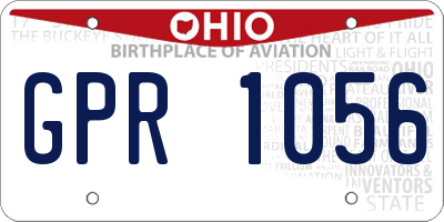 OH license plate GPR1056