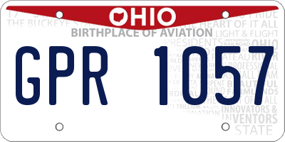 OH license plate GPR1057