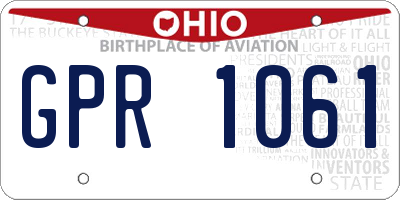 OH license plate GPR1061