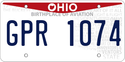 OH license plate GPR1074