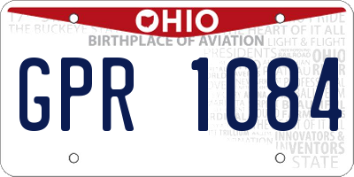 OH license plate GPR1084