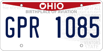 OH license plate GPR1085