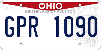 OH license plate GPR1090