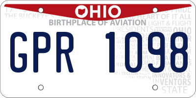 OH license plate GPR1098