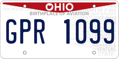 OH license plate GPR1099