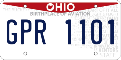 OH license plate GPR1101
