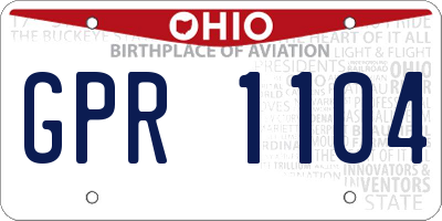 OH license plate GPR1104