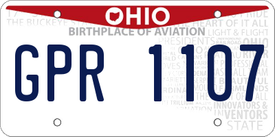 OH license plate GPR1107