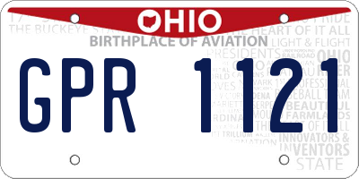 OH license plate GPR1121