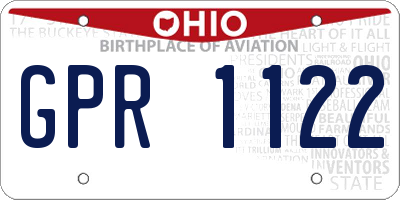 OH license plate GPR1122