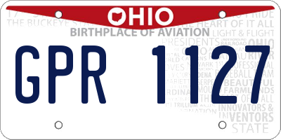 OH license plate GPR1127