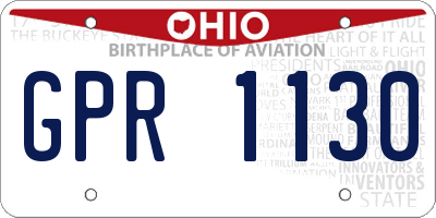 OH license plate GPR1130