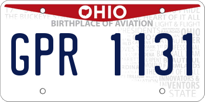 OH license plate GPR1131