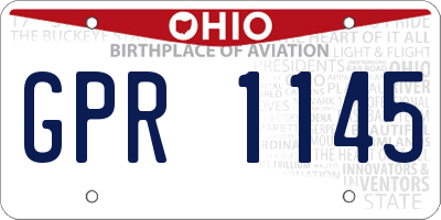 OH license plate GPR1145