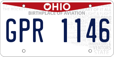 OH license plate GPR1146