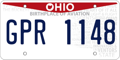 OH license plate GPR1148