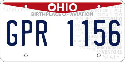 OH license plate GPR1156