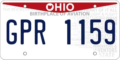 OH license plate GPR1159