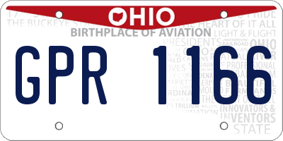 OH license plate GPR1166