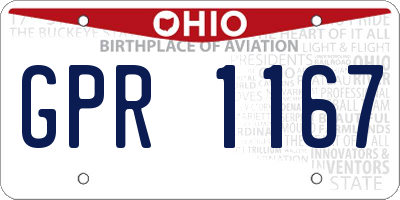 OH license plate GPR1167