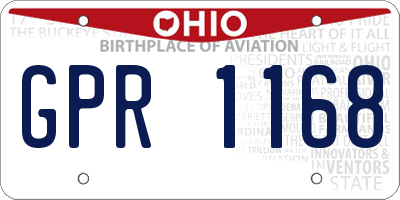 OH license plate GPR1168