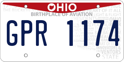 OH license plate GPR1174