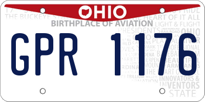 OH license plate GPR1176