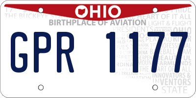 OH license plate GPR1177