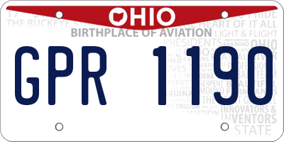 OH license plate GPR1190