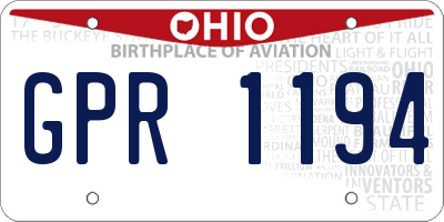OH license plate GPR1194