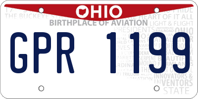 OH license plate GPR1199