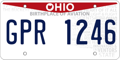 OH license plate GPR1246